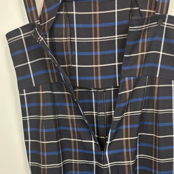 Zara Premium Plaid Pinafore Jumpsuit | Tailored Academic Chic - Picture 8 of 14